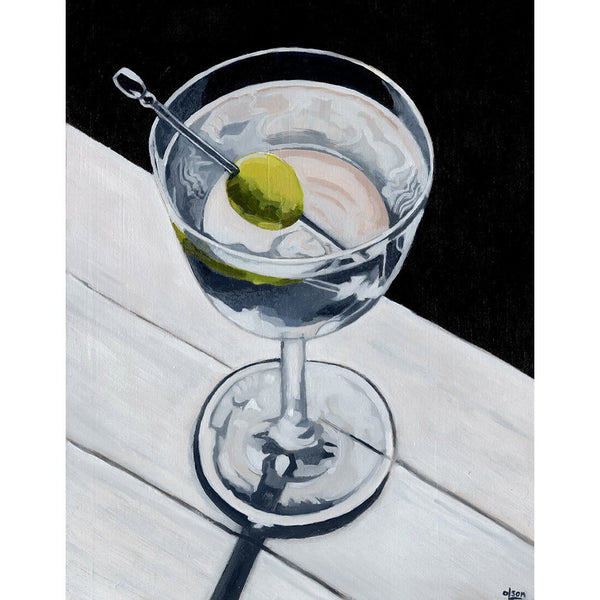 Dirty Martini with Single Olive - Christopher Olson Art