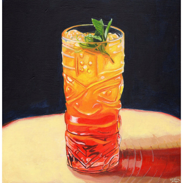 Hurricane Cocktail Tiki Glass - Christopher Olson Art