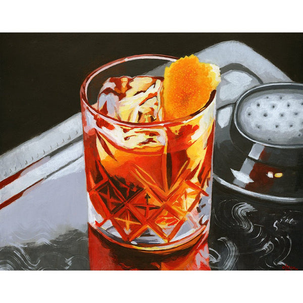 Old Fashioned Cocktail Cut Crystal Glass - Christopher Olson Art