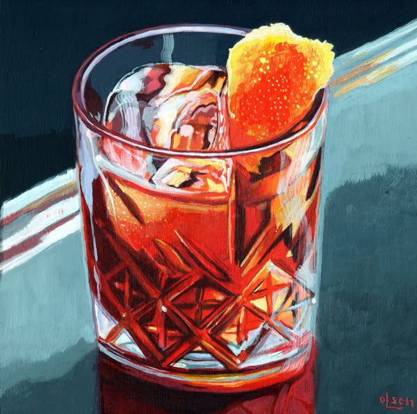 Old Fashioned in a crystal glass - Christopher Olson Art