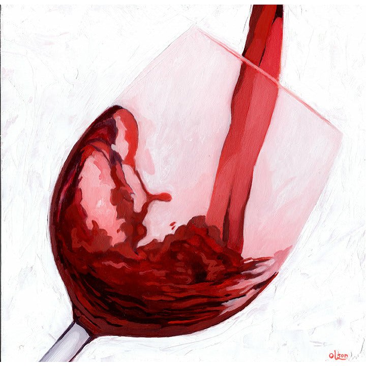 Titled Wine Glass Pour - Christopher Olson Art
