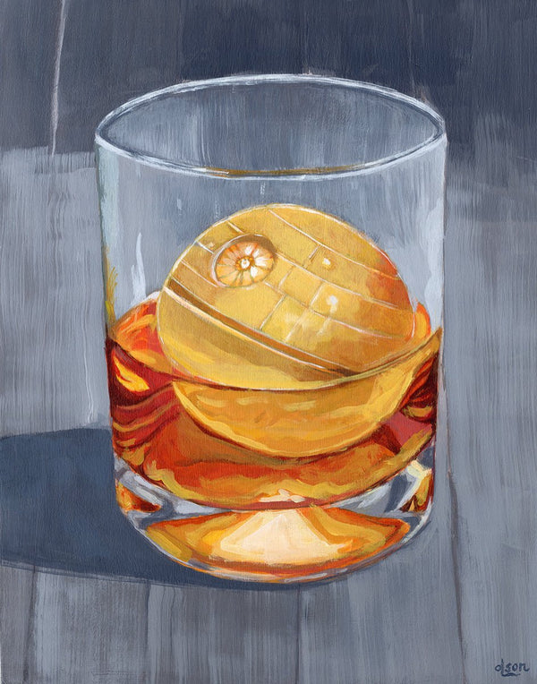 Whiskey with Death Star Ice Ball Jigsaw puzzle - Christopher Olson Art